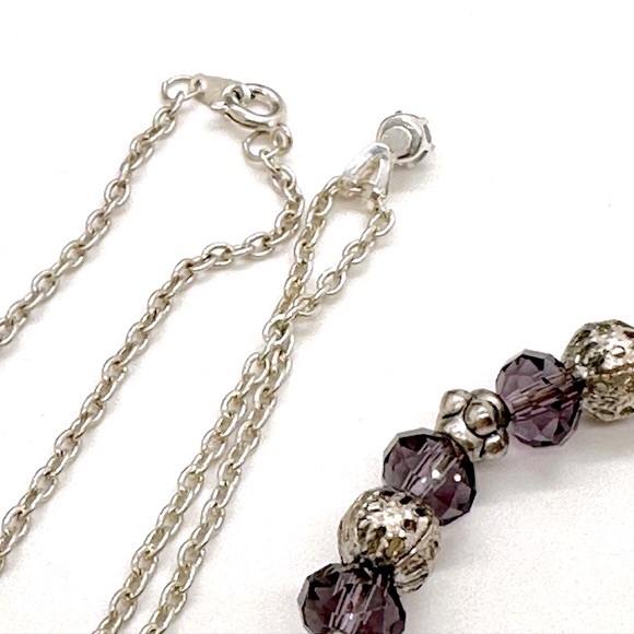 Vintage Amethyst crystal bracelet & Mystic Topaz necklace - Picture 4 of 10